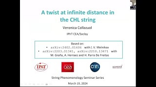 Veronica Collazuol  A twist at infinite distance in the CHL string [upl. by Gerry]