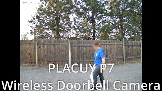 PLACUY P7 Wireless Doorbell Camera [upl. by Alaehcim]