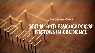 AQA A Level Psychology  Social influence  Obedience SocialPsychological Factors [upl. by Anauqaj999]