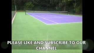 Polyurethane Paint Recolouring Asphalt Tennis Court [upl. by Concepcion808]