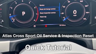 2022 Volkswagen Atlas Cross sport How to reset oil service and inspection due message [upl. by Rebecka]