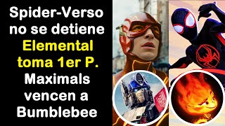 SpiderVerso supera a Deadpool 2 Elemental toma 1er lugar Transformers ROTB se impone a The Flash [upl. by Bertasi]