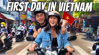 First Impressions of Vietnam 🇻🇳 Our First Day in Hanoi [upl. by Nedle]