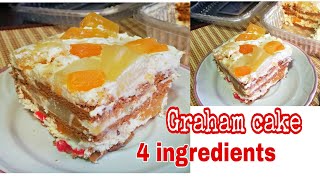 How to make graham fruit cocktail cake 4 ingredients only [upl. by Kataway859]