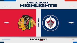 NHL Highlights  Blackhawks vs Jets  December 2 2023 [upl. by Lucias452]