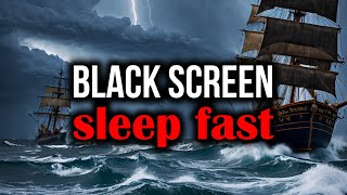 DEEP SLEEP FAST Old Pirate Ship at Sea Creaky Ship Sailing the Oceans 10 hours BLACK SCREEN [upl. by Keelin285]