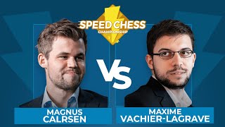 Magnus Carlsen vs Maxime VachierLagrave  Speed Chess Championship Semifinal [upl. by Anawik]