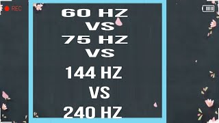 60hz vs 75hz vs 144hz vs 240hz Monitör Farkları 60hz vs 75hz vs 144hz vs 240hz monitor difference [upl. by Lissy]