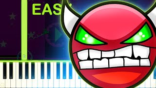 Theory of Everything 2  GEOMETRY DASH LEVEL 18  EASY Piano Tutorial [upl. by Ajile]