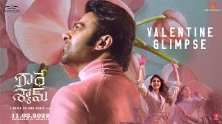 Radhe Shyam Telugu Valentine Glimpse  Prabhas  Pooja Hegde  Radha Krishna  UV Creations [upl. by Nibbs]