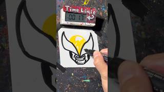 【ASMR】Drawing Wolverine in 40 Sec [upl. by Aisatan70]