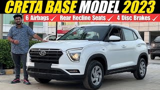 Buy Instead of Small Compact SUV  Creta Base Model 2023  Walkaround with Price Hyundai Creta 2023 [upl. by Eaj796]