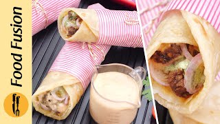 Tikka Beef Boti Paratha Roll Recipe By Food Fusion [upl. by Nylarak]