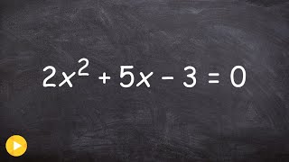 Learn how to solve by factoring a quadratic ac method [upl. by Meunier]