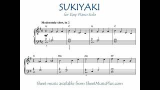 Sukiyaki Easy Piano Solo [upl. by Cornelle]