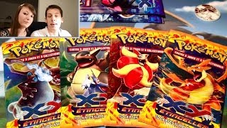 EXCLUSIF ↔ ◓ Ouverture 2 Tripacks Pokémon XY Étincelles FR ◓ ↔ quotTOUT FEU TOUT FLAMME quot [upl. by Anelliw669]