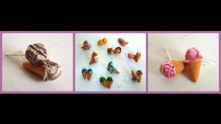 Tuto Fimo le cône boule de glâce  ice cream tutorial [upl. by Kresic514]