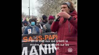 quotColonialismequot dénoncés dans le cortège de la manifestation contre la loi immigration à Paris [upl. by Flinn]