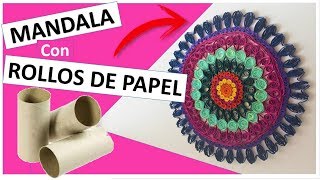 MANDALA CON ROLLOS O TUBOS DE PAPEL HIGIÉNICO [upl. by Cheung]