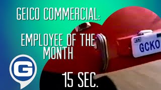 GEICO Gecko Commercial  Employee Of The Month 15 Second Version🦎🚗🎟️🏅 [upl. by Melitta]