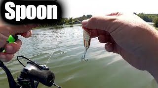 Easy Fishing Lures for Beginners  Fishing With a Spoon For Bass [upl. by Teddi854]