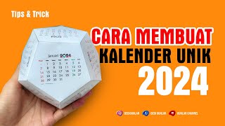 Tutorial Cara Membuat Kalender Unik 2024  Unique Calendar  Gunlar Channel [upl. by Nisotawulo]