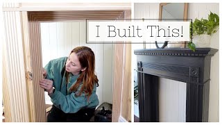 DIY Faux Fireplace Mantle  Build it Yourself  Woodworking [upl. by Yelrebma]