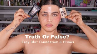 I Tested HUDA BEAUTY EASY BLUR FOUNDATION  PRIMER [upl. by Dannica]