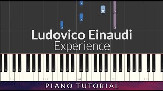 Ludovico Einaudi  Experience Piano Tutorial [upl. by Guendolen]