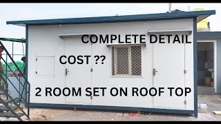 2 ROOM SET ON ROOF TOP COMPLETE DETAIL PREFAB HOUSE IN INDIA [upl. by Octavus]