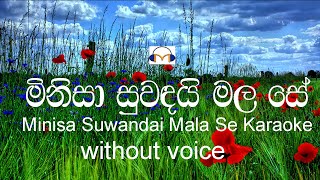 Minisa Suwadai Mala Se Karaoke without voice මිනිසා සුවඳයි මල සේ [upl. by Hairahcaz864]