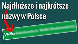 Rekordowe nazwy w Polsce [upl. by Weibel]