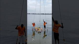 Ganpati nimarjanam Hussain Sagar Lake Hyderabad 🙏 ganesh ganwshnimarjanam hussainsagarlake [upl. by Orms]