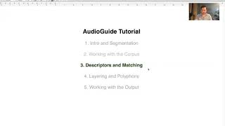 AudioGuide Tutorial 3  Descriptors and Matching [upl. by Doley]