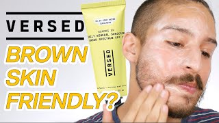 Versed Guards Up Mineral SPF Brown Skin Friendly  Review  3 Day Wear Test [upl. by Mable243]