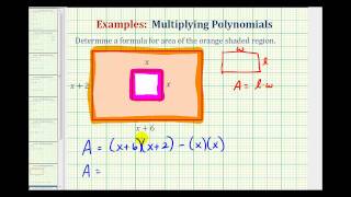 Ex Determine the Area of a Shaded Region Using a Polynomial [upl. by Elery]