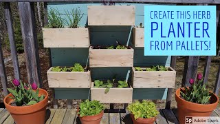 How to Make a Herb Planter from Pallets [upl. by Brahear]