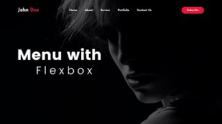 Simple Navbar With Flexbox  Navbar CSS Tutorial [upl. by Sillyrama]