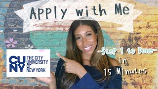 Apply to CUNY  Hints amp Tips CUNY College Application [upl. by Nyletak]