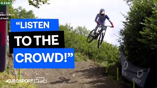 Hometown Glory For Bruni  UCI Mountain Bike Mens Downhill World Cup  Eurosport [upl. by Nemlaz]