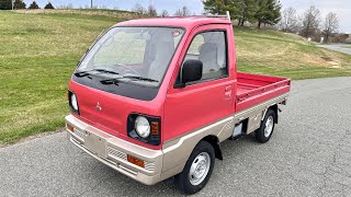 1994 MITSUBISHI MINICAB VU42T  10547 Miles  4WD  KEI TRUCK  JDM  WALK AROUND [upl. by Atela]