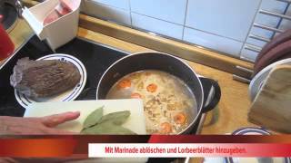 Oma Lottes Sauerbraten Rezept [upl. by Aipotu]