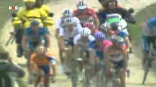 Cycling Paris  Roubaix 2006 George Hincapie crashes [upl. by Eerbua]