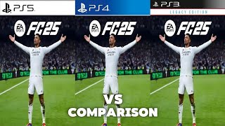 FC 25 PS5 Vs PS4 Vs PS3  Comparison [upl. by Sewole]