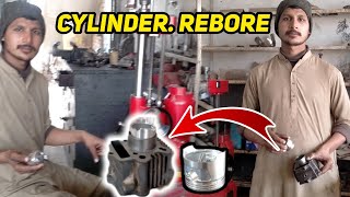 Reboring Your Motorcycle Cylinder Block With Amazing Technical Process 👌 [upl. by Ereynihc]