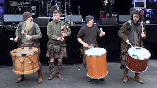 quotYa Bassaquot by Scottish street band Clanadonia playing during Perths Burns Take 2 event Feb 2022 [upl. by Einittirb]