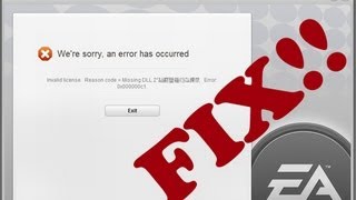 Origin Invalid license Missing DLL FIX [upl. by Ariamoy400]