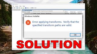 Windows Installer Error Applying Transforms Fixed [upl. by Kcirttap]