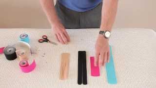 How to prepare cut and shape strips of Kinesiology tape for specific sports injury applications [upl. by Mientao963]