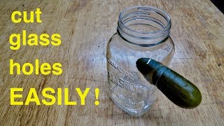 Drill Holes in Glass Easily ● Wine Bottles Mason Jars  in under a minute [upl. by Guise]